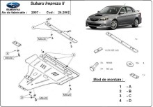 Stahl Unterfahrschutz für Motor Subaru Impreza Diesel (2007-2016)