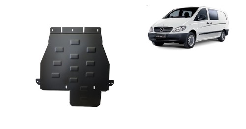 Stahl Unterfahrschutz für Getriebe Mercedes Vito W639 - 4x4 - Automatikgetriebe (2003-2014)