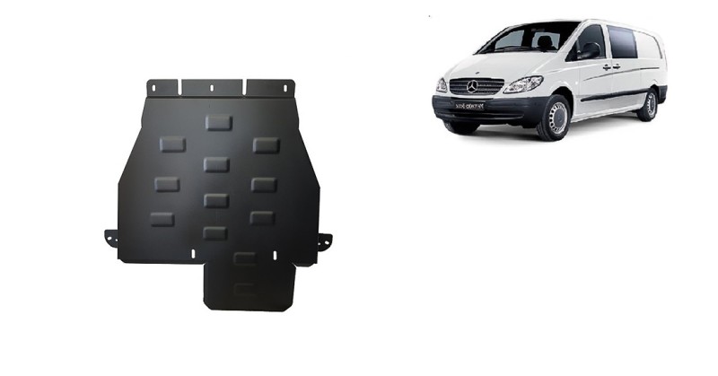 Stahl Unterfahrschutz für Getriebe Mercedes Vito W639 - 4x4 - Automatikgetriebe (2003-2014)