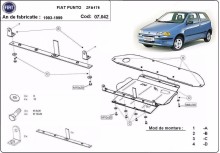 Stahl Unterfahrschutz für Motor Fiat Punto (1993-1999)