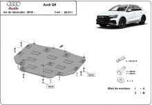 Stahl Unterfahrschutz für Getriebe Audi Q8 (2018-2026)
