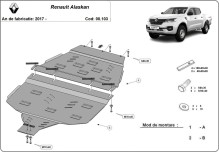 Stahl Unterfahrschutz für Getriebe Renault Alaskan (2017-2026)