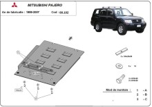 Stahl Unterfahrschutz für Getriebe Mitsubishi Pajero 3 (V60, V70) (1999-2007)