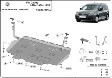 Aluminium Unterfahrschutz für Motor Volkswagen Caddy (2009-2012)