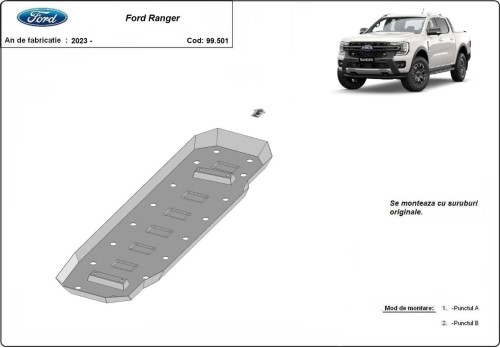 Stahl Unterfahrschutz für Kraftstofftank Ford Ranger (2023-2026)
