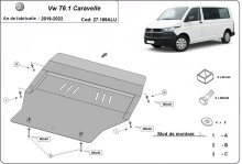 Aluminium Unterfahrschutz für Motor Volkswagen Caravelle (2019-2022)