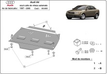 Stahl Unterfahrschutz für Getriebe Audi A4 B6 Automatikgetriebe (2000-2005)