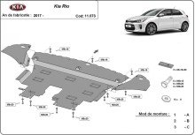 Stahl Unterfahrschutz für Motor Kia Rio 4 (2017-2020)