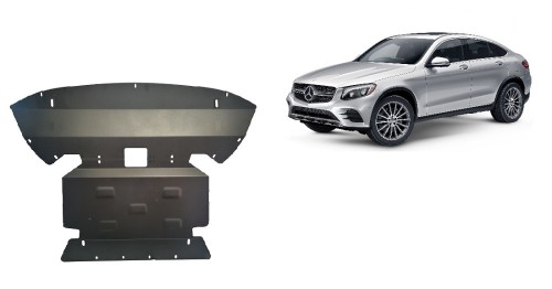 Stahl Unterfahrschutz für Motor Mercedes GLC Coupe X253 (2015-2022)