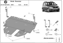 Stahl Unterfahrschutz für Motor Skoda Roomster (2006-2015)