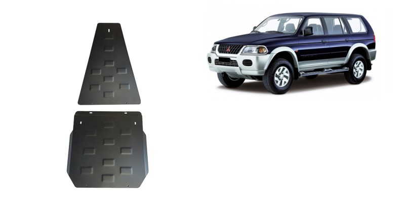 Stahl Unterfahrschutz für Getriebe, Differential Mitsubishi Pajero Sport 1 (1998-2007)
