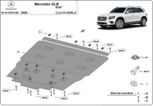 Aluminium Unterfahrschutz für Motor Mercedes GLB (2020-2026)