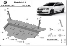 Stahl Unterfahrschutz für Motor, Getriebe Skoda Octavia 3 - Automatikgetriebe (2013-2020)