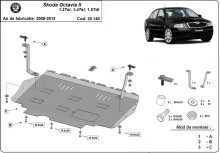 Stahl Unterfahrschutz für Motor Skoda Octavia 2 (2010-2012)