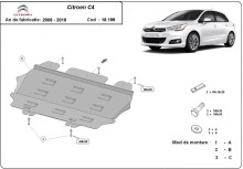 Stahl Unterfahrschutz für Motor Citroen C4 (2008-2013)