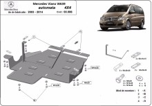 Stahl Unterfahrschutz für Getriebe Mercedes Viano W639 - 4x4 - Automatikgetriebe (2003-2014)