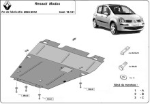 Stahl Unterfahrschutz für Motor Renault Modus (2004-2012)