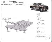 Stahl Unterfahrschutz für Getriebe, Differential Volkswagen Amarok (2010-2022)