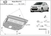 Stahl Unterfahrschutz für Motor Nissan Micra (2010-2016)