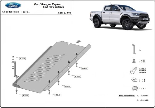 Stahl Unterfahrschutz für Ford Ranger Raptor (2020-2023)