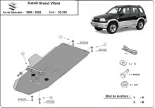 Stahl Unterfahrschutz für Getriebe Suzuki Grand Vitara (1999-2005)