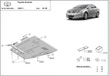 Stahl Unterfahrschutz für Motor Toyota Avensis (2008-2018)