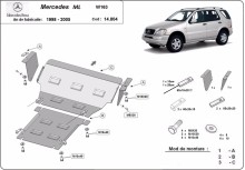 Stahl Unterfahrschutz für Motor Mercedes ML W163 (1998-2005)