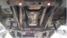 Stahl Unterfahrschutz für Getriebe Mitsubishi Pajero 4 (V80, V90) (2007-2021)