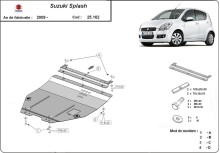 Stahl Unterfahrschutz für Motor Suzuki Splash an (2009-2016)
