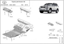 Stalowa Osłona pod silnik Toyota Land Cruiser J120 (2002-2009) EAN