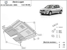 Stahl Unterfahrschutz für Motor Dacia Logan 1 (2005-2012)