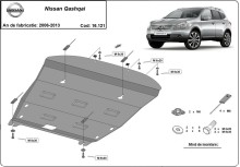 Stahl Unterfahrschutz für Motor Nissan Qashqai (2006-2013)