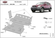 Stahl Unterfahrschutz für Motor, Kühler Kia Sorento (2001-2006)