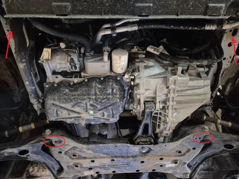 Aluminium Unterfahrschutz für Motor Ford Transit Custom (2020-2023)