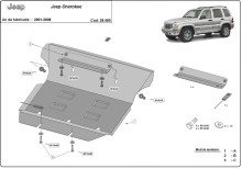 Stahl Unterfahrschutz für Motor Jeep Cherokee - KJ (2001-2008)