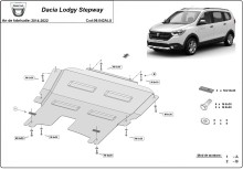 Aluminium Unterfahrschutz für Motor Dacia Lodgy (2014-2020)