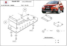 Stahl Unterfahrschutz für Differential Suzuki SX 4WD (2006-2013)