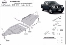 Stahl Unterfahrschutz für Getriebe Nissan Navara (2005-2015)
