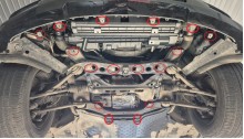 Stahl Unterfahrschutz für Motor Mercedes GLK X204 (2008-2026)