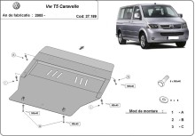 Stalowa Osłona pod silnik Volkswagen T5 Caravelle (2003-2015) EAN