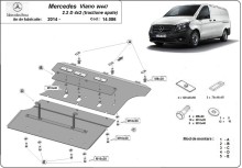 Stahl Unterfahrschutz für Motor Mercedes Viano W447 2.2 D, 4x2 (2014-2026)