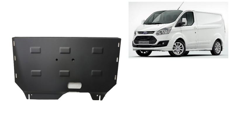 Stahl Unterfahrschutz für Motor, Getriebe Ford Transit Custom (2013-2019)