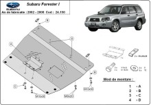 Stahl Unterfahrschutz für Motor Subaru Forester 2 (2002-2008)