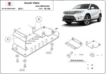 Aluminium Unterfahrschutz für Differentialschutz Suzuki Vitara (2013-2025)