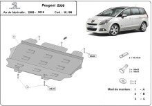 Stahl Unterfahrschutz für Motor, Getriebe Peugeot 5008 (2009-2017)