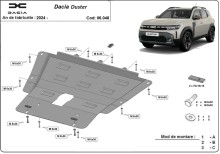 Stahl Unterfahrschutz für Motor Dacia Duster - 4x2 (2024-2026)