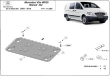 Stahl Unterfahrschutz für Motor Mercedes Vito W639 - 2.2 D 4x2 (2003-2014)