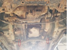 Stahl Unterfahrschutz für Getriebe Mitsubishi Pajero Pinin (1997-2007)