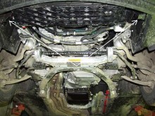 Stahl Unterfahrschutz für Motor BMW Seria 5 E60/E61 mit serienmäßige Frontstoßstange (2003-2010)