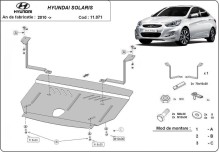 Stahl Unterfahrschutz für Motor Hyundai Solaris (2010-2018)